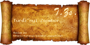 Turányi Zsombor névjegykártya